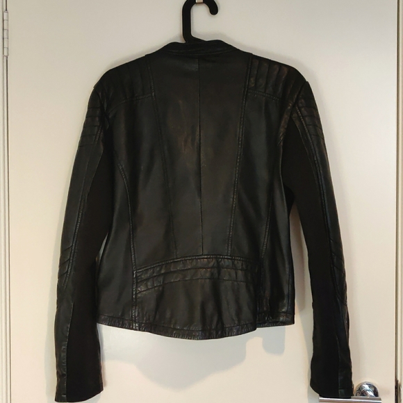 *host pick* SUPERDRY Angel Nappa Leather Biker Jacket. SIZE large. - Picture 7 of 9